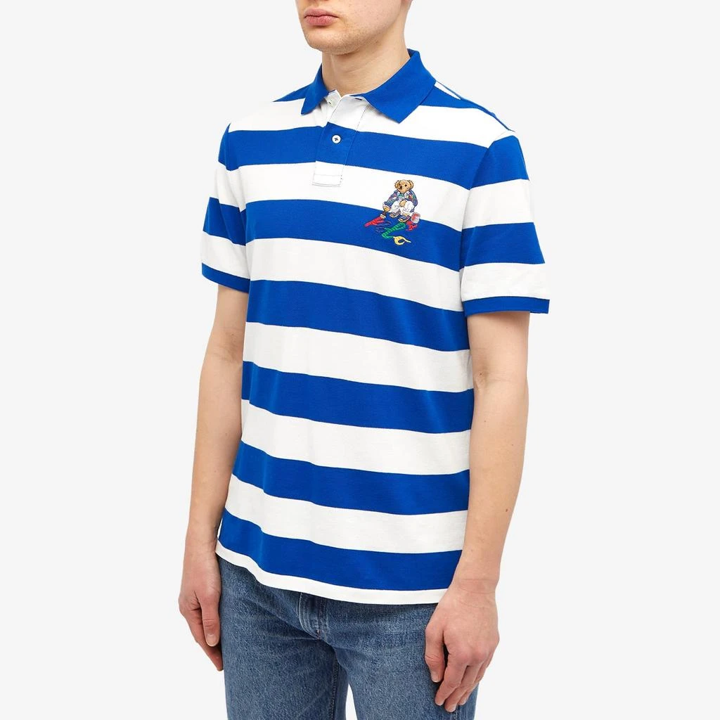 Ralph Lauren Polo Ralph Lauren Painting Bear Block Stripe Polo Shirt 2