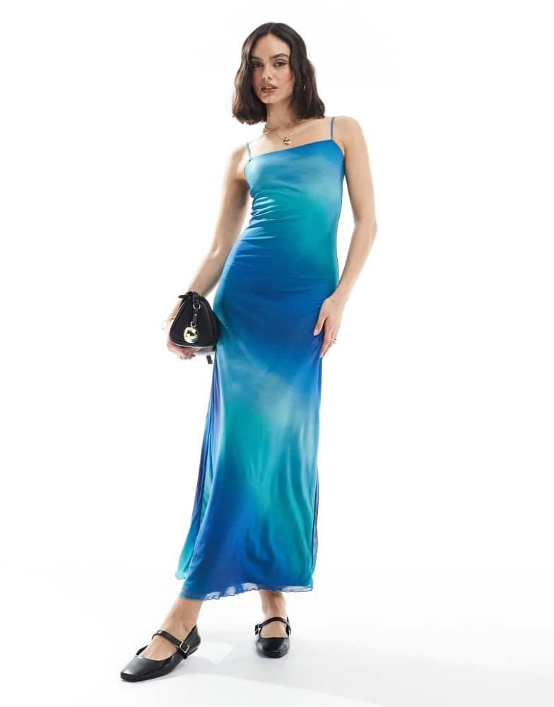 chinese dress ladies Ombre Sweetheart Maxi in Blue
