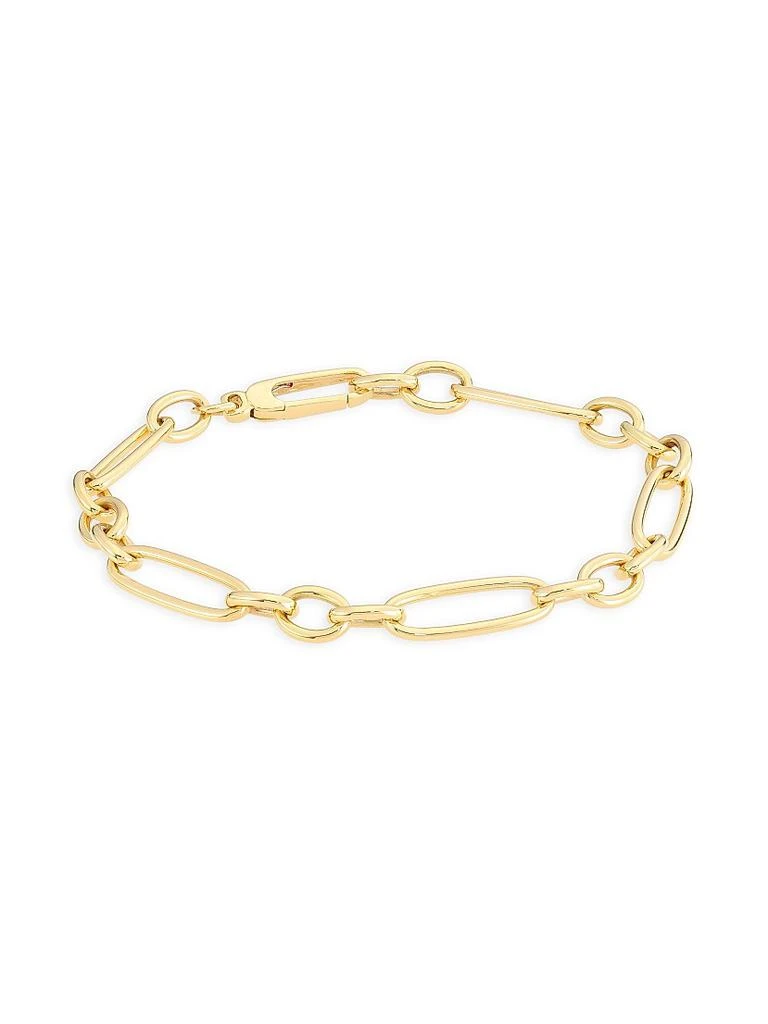 Roberto Coin 18K Yellow Gold Mixed Paper Clip Chain Bracelet