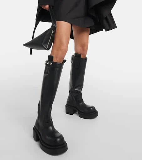 Rick Owens Pull On leather knee-high boots 4
