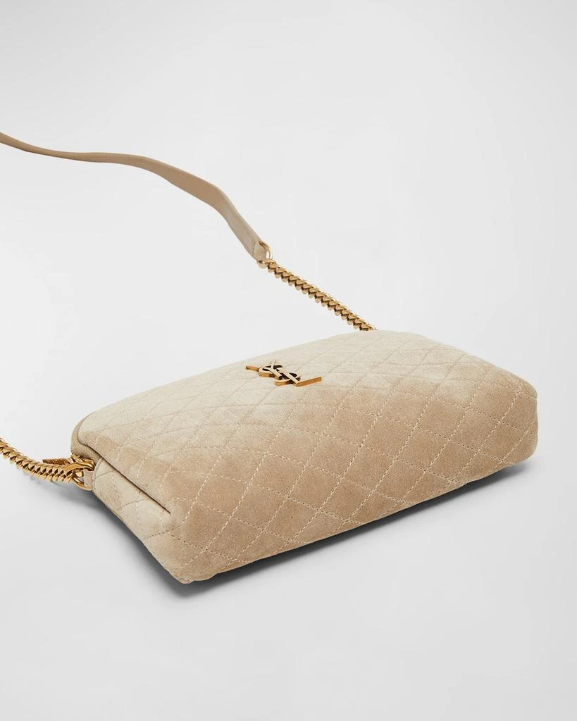 Yves Saint Laurent Gaby Mini YSL Crossbody Bag in Quilted Suede 2
