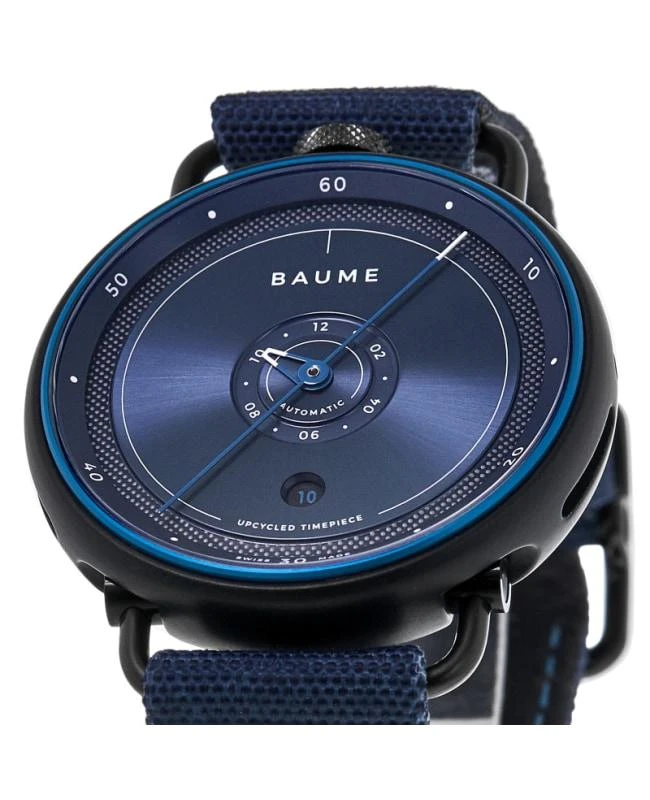 Baume & Mercier Baume & Mercier Baume Blue Dial Fabric Strap Men's Watch 10680 2