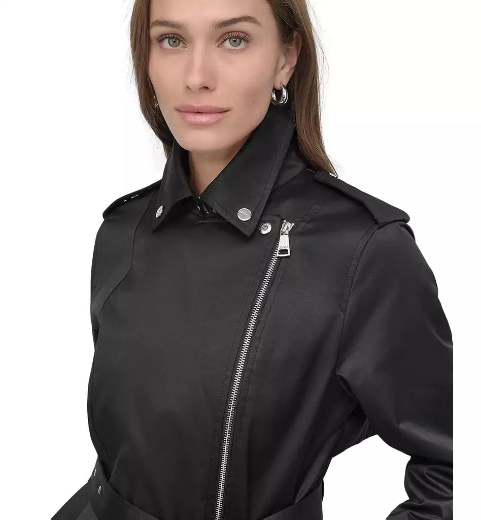 DKNY Women's Belted Asymmetric-Zip Trench Coat 6