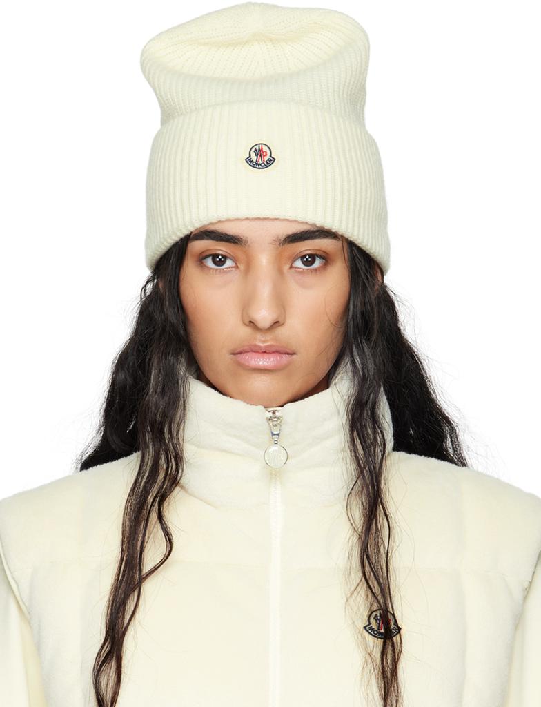 Shop Off-White Fluffy Square Beanie on Sale at BeyondStyle
