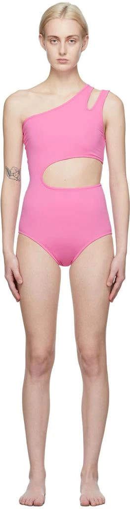 pushBUTTON SSENSE Exclusive Pink Cut-Out Bodysuit 1