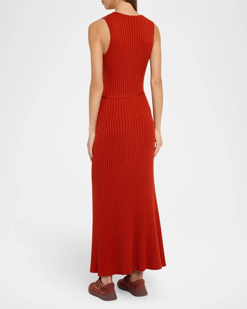 Gabriela Hearst Meier Belted Cashmere Rib Midi Dress 3