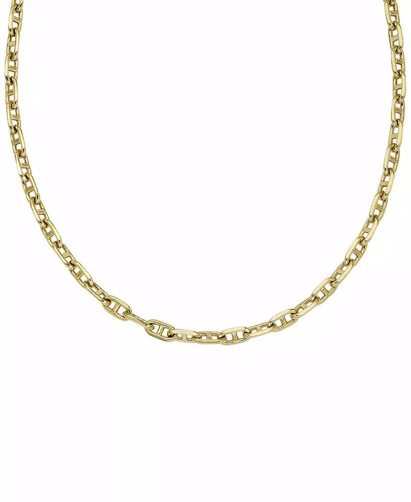 Fossil Heritage D-Link Gold-Tone Brass Anchor Chain Necklace 3