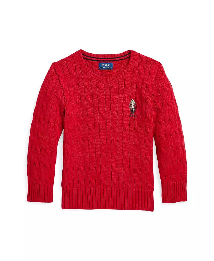 Ralph Lauren Toddler and Little Boys Polo Bear Cable-Knit Cotton Sweater