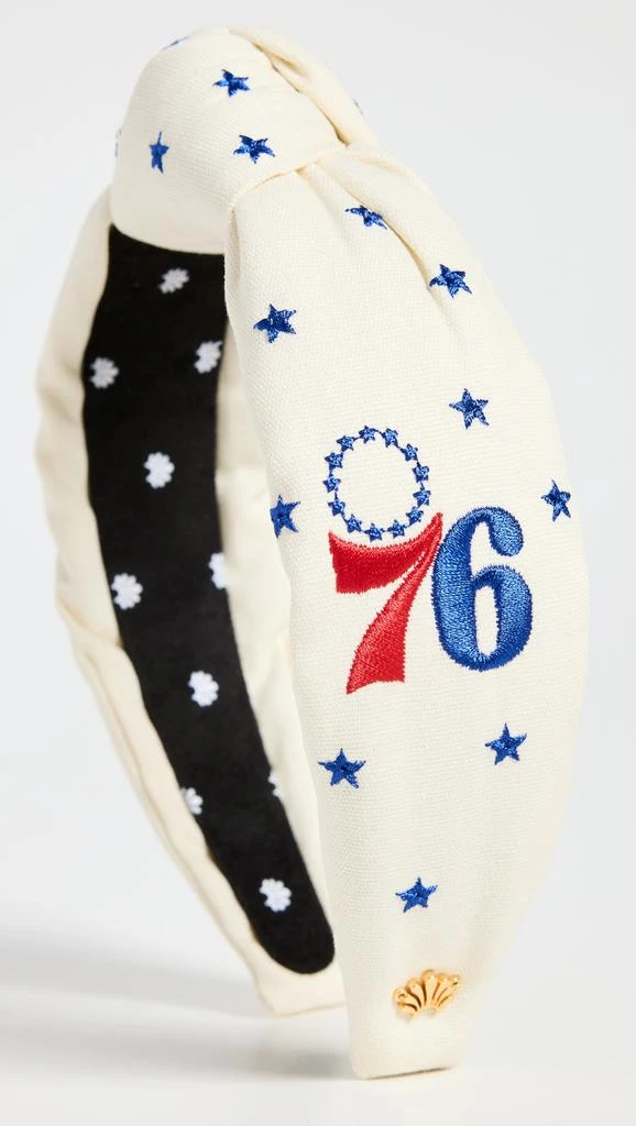 Lele Sadoughi Lele x Philadelphia 76ers Embroidered Headband 3
