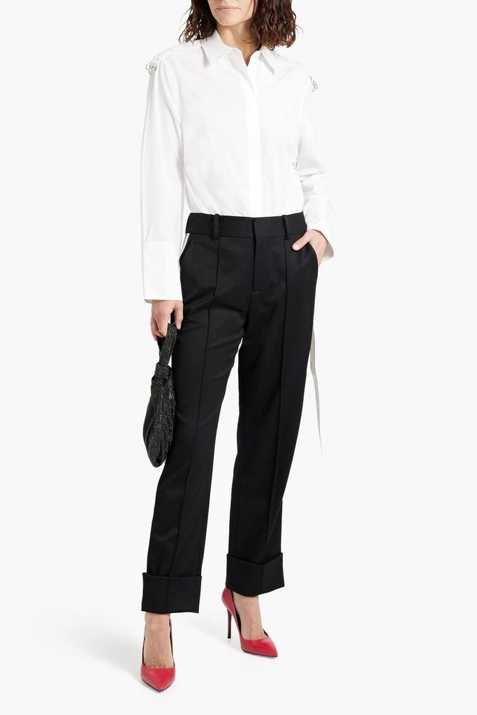 Alice + Olivia Ming striped cady straight-leg pants 2