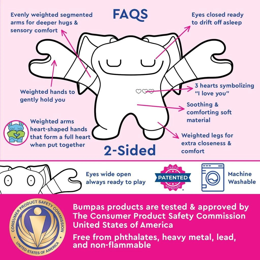 Bumpas Bumpas - 14" Weighted Plush Toy | Lucky 7