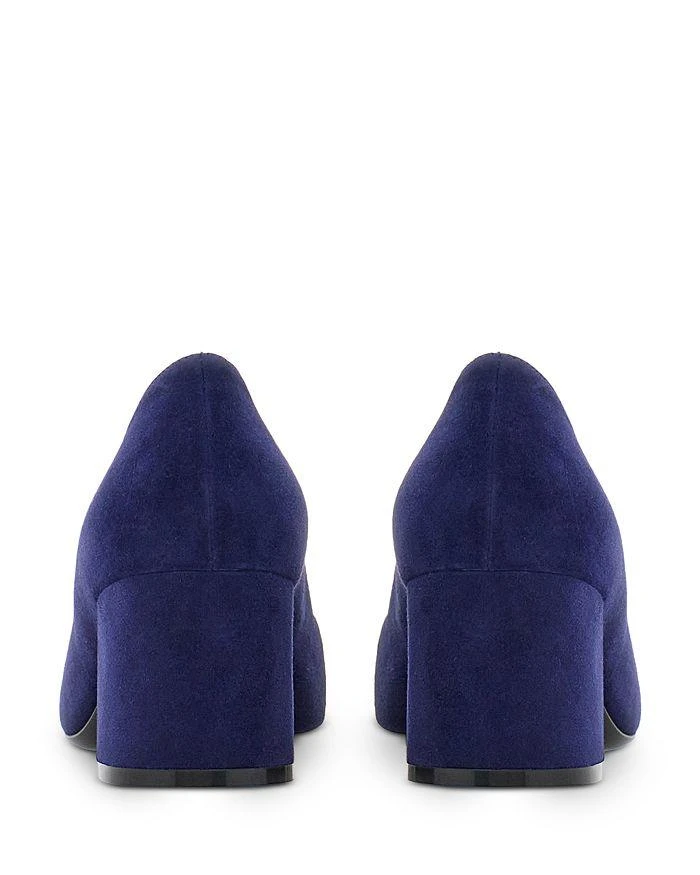 Salvatore Ferragamo Women's Mirelle Square Toe Logo Detail Block Heel Pumps 5
