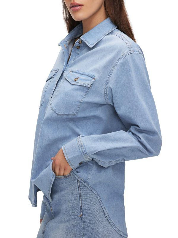 Good American Denim Fitted Shirt 3
