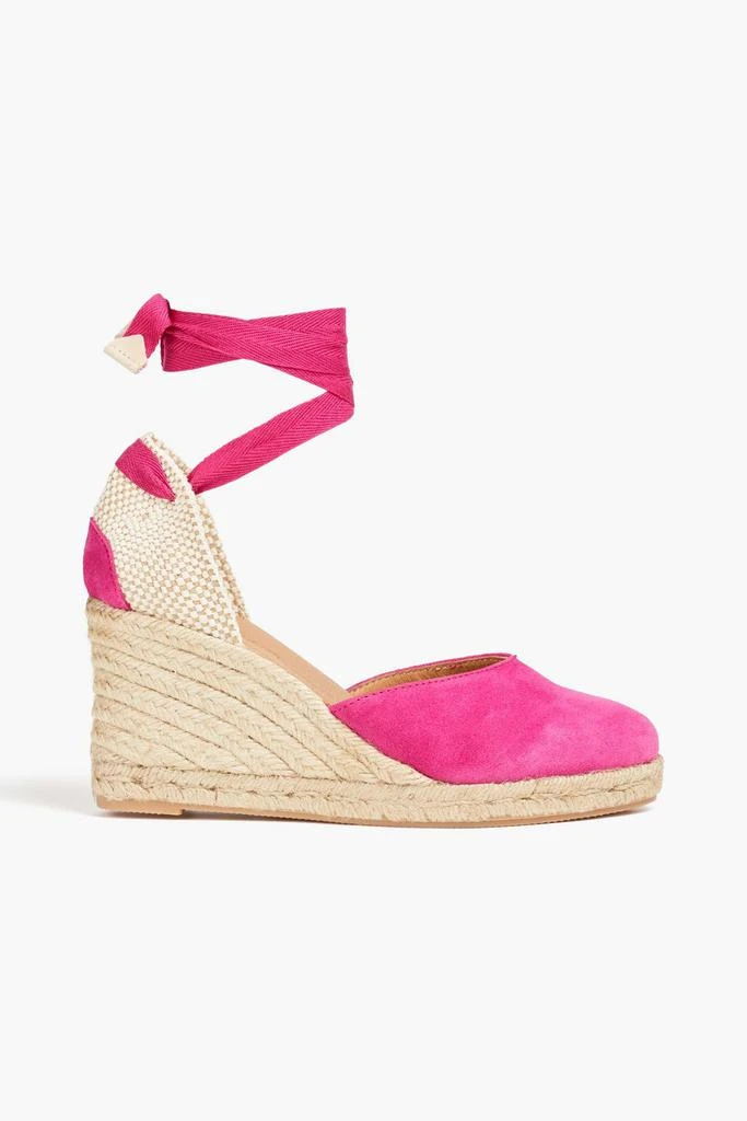 LAST STUDIO Leda suede wedge espadrilles 1
