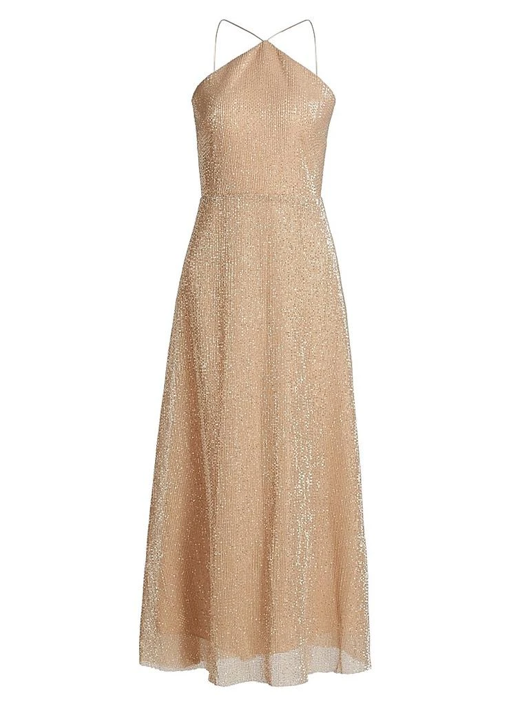 sachin and babi light blue dress Denise Sequined Halter Cocktail Dress – On Sale Now with Up to 40% Off