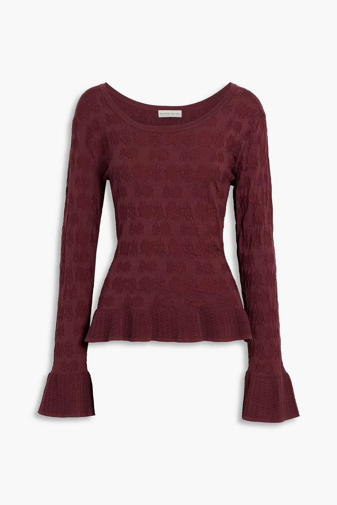 ETRO Glastonbury ruffled embroidered knitted sweater 1