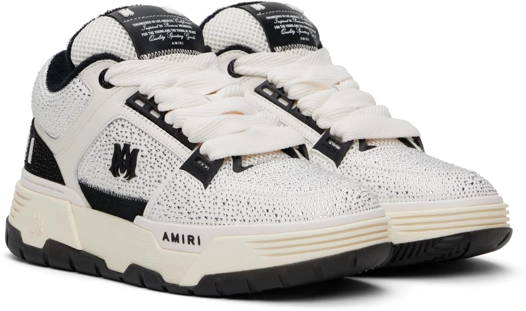 AMIRI White & Black Crystal MA-1 Sneakers 4