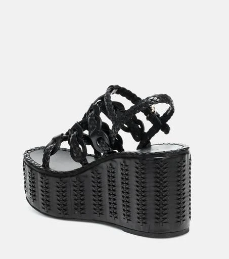 Prada Woven leather platform sandals 3