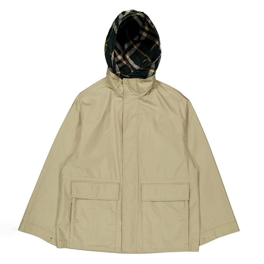 Burberry Burberry Ekd-Embroidered Cotton Parka, Size Small 1