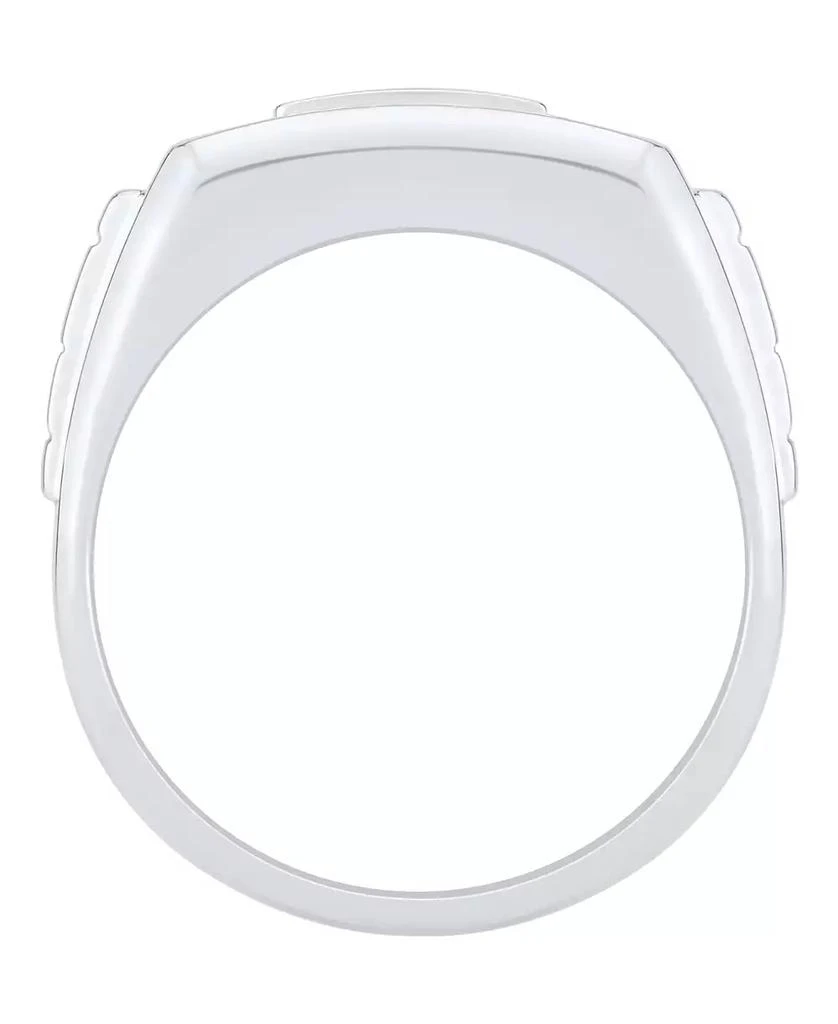 Macy's Men's Diamond Cluster Nugget Detail Ring (1 ct. t.w.) in 10k White Gold 4