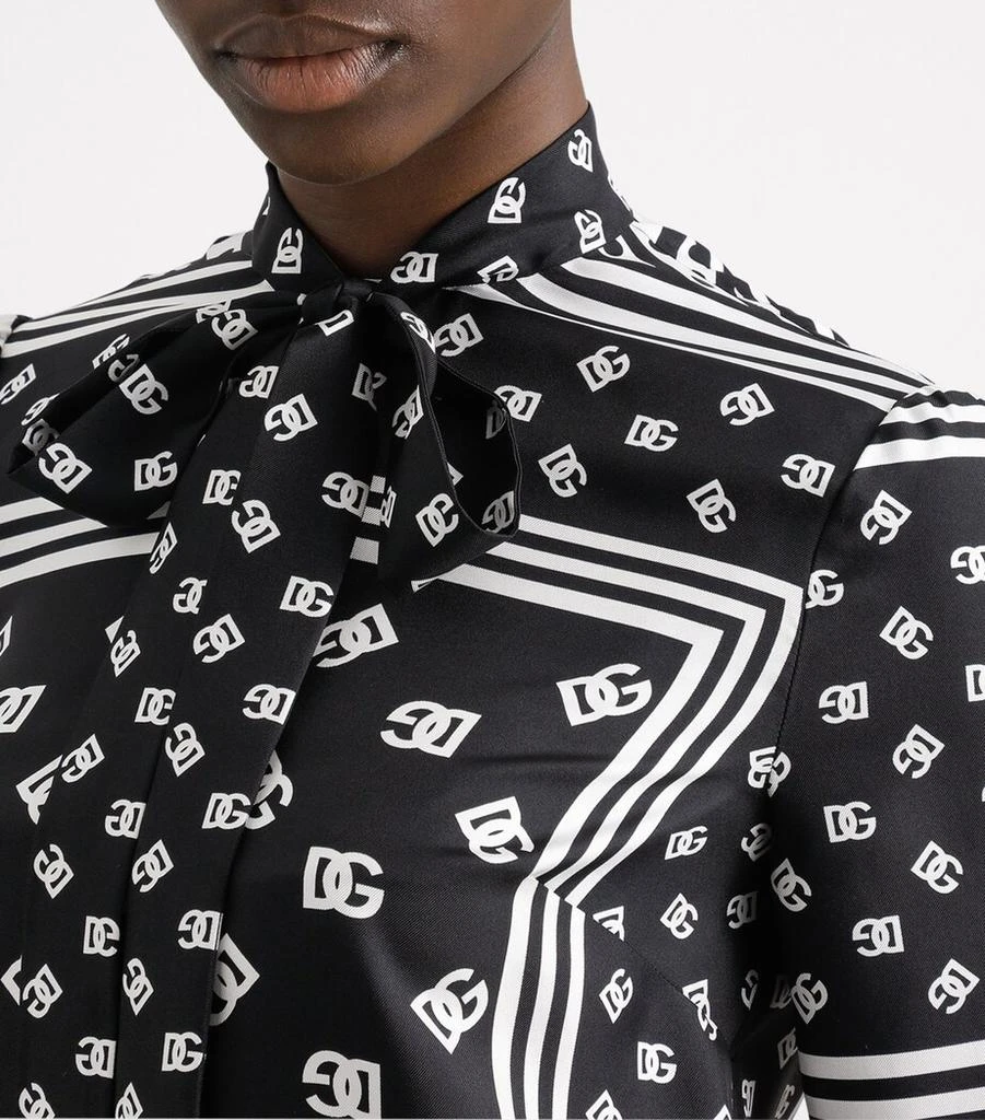 Dolce & Gabbana Silk Monogram Blouse 4