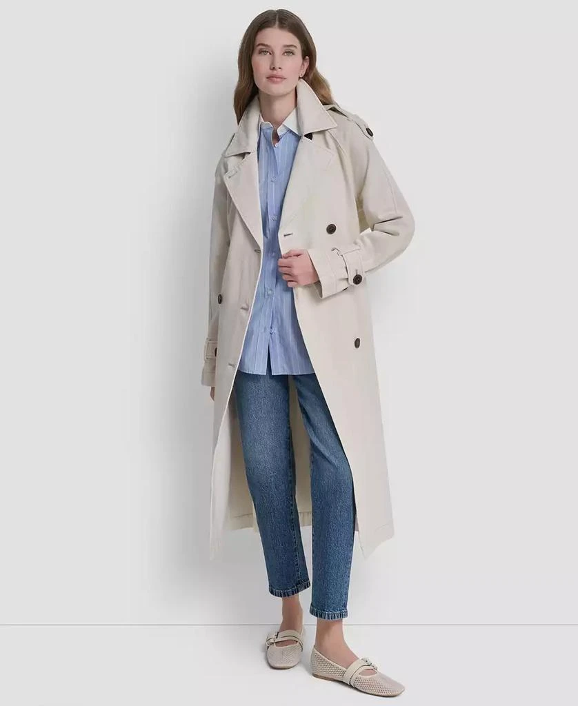 DKNY Women
s Double Breasted Belted Trench Coat 8