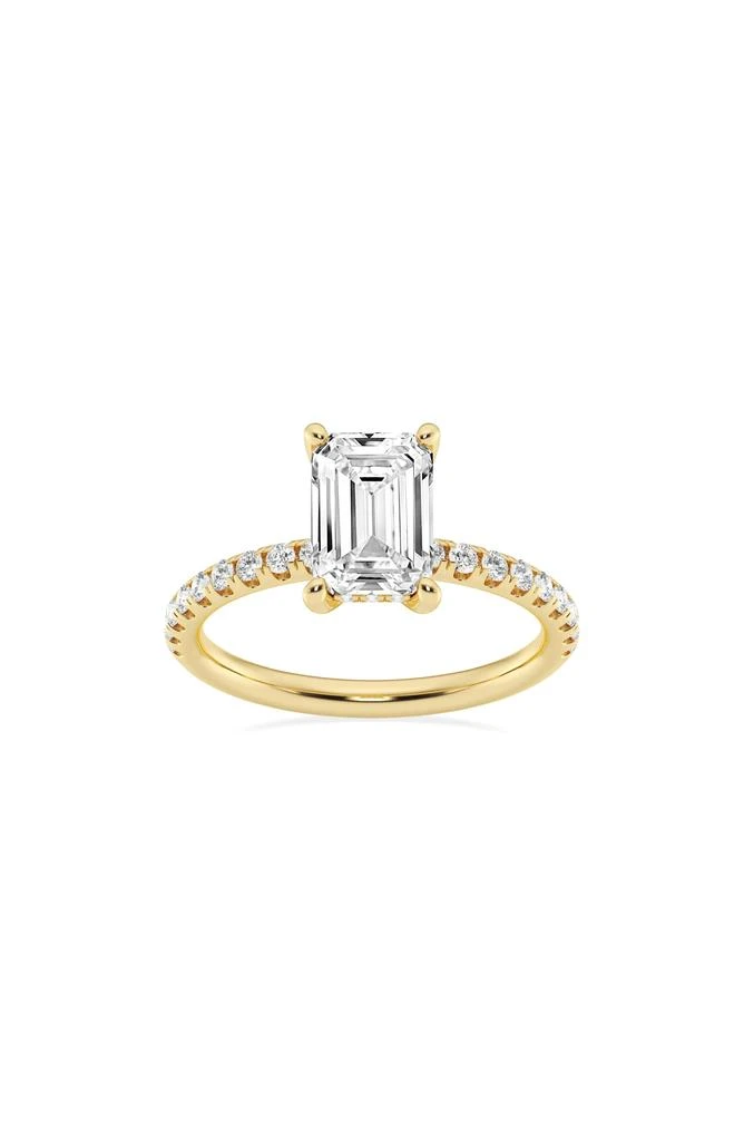 Badgley Mischka 14K Gold Emerald Cut Lab Created Diamond Ring - 2.20ct. 3