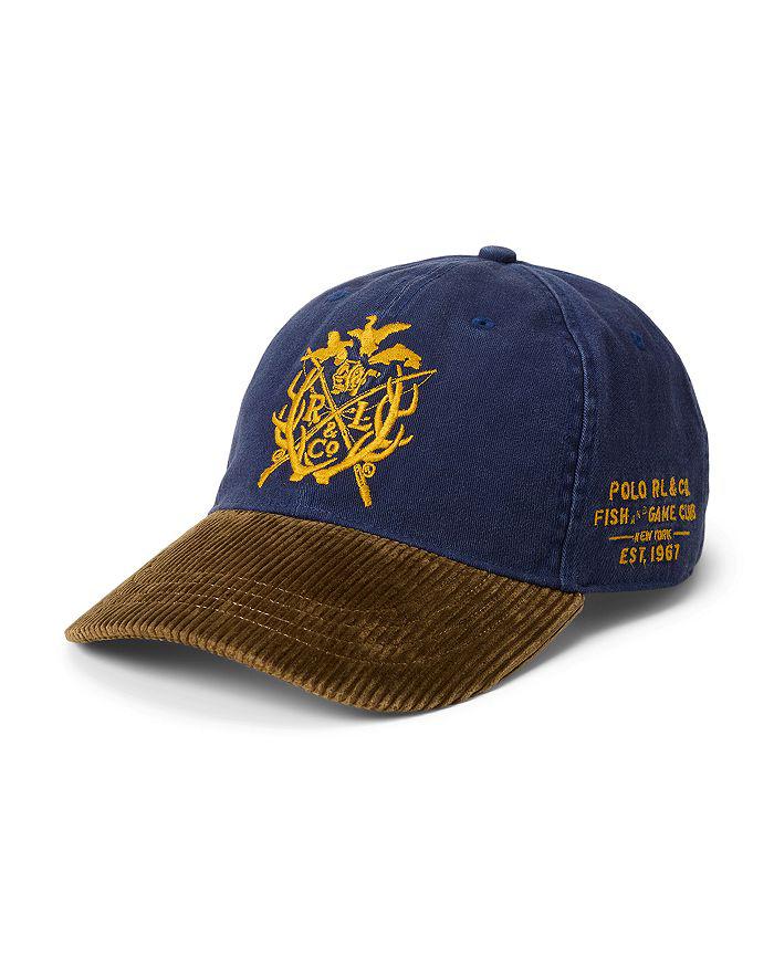 Ralph Lauren Crest Corduroy Bill Twill Ball Cap