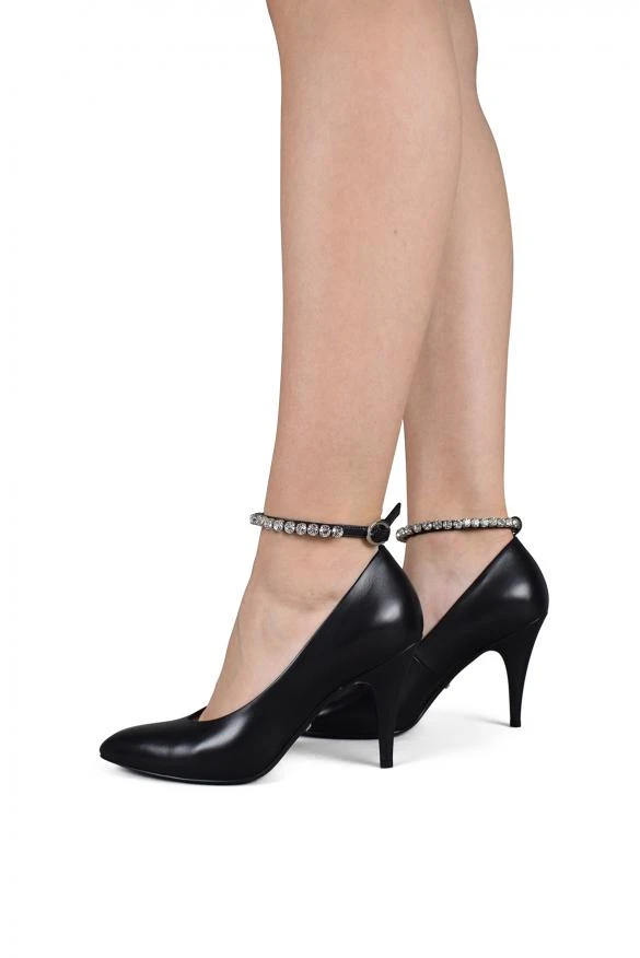 Gucci Crystal-embellished leather pumps 2
