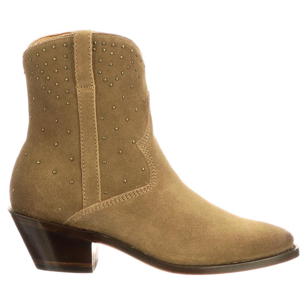Lucchese Avie Studded Pointed Toe Cowboy Booties