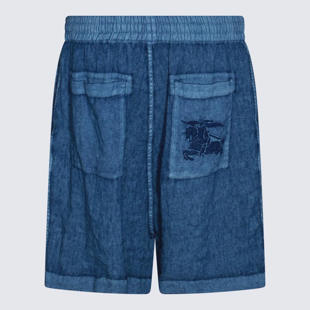Burberry Burberry Blue Linen Shorts 2