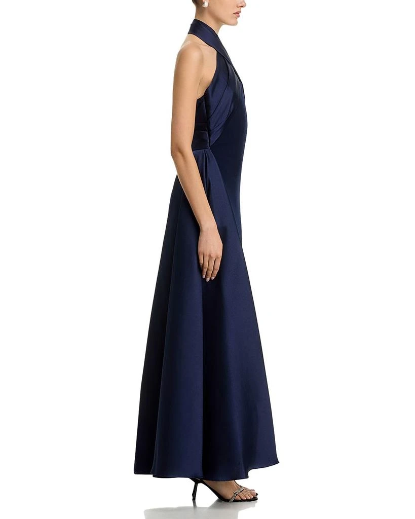 AQUA Halter Mikado Gown - Exclusive 5