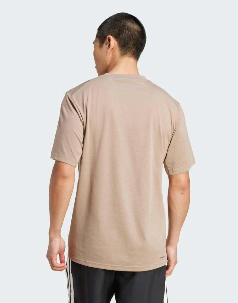 Adidas adidas Training Train essentials feelready training tee in chalky brown / black 3