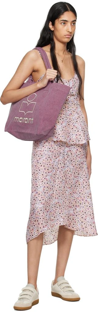 Isabel Marant Off-White & Purple Lisanne Midi Skirt 4