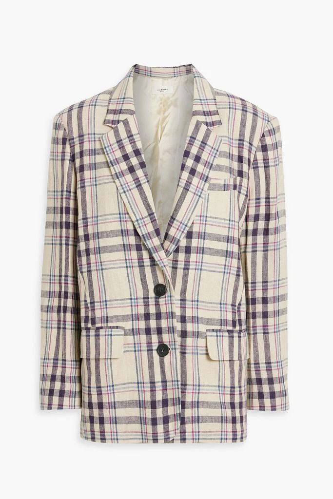 MARANT ÉTOILE Ilindae checked linen blazer 1