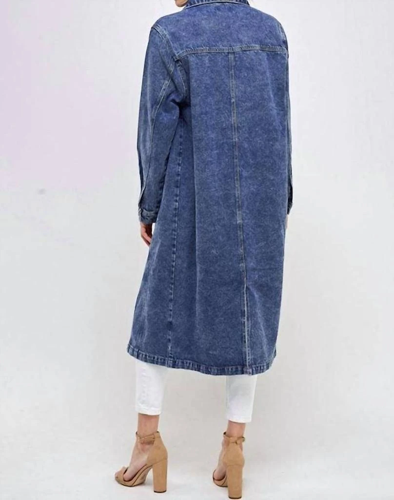 Blue Age Blue Age - Long Trench Coat Jean Jacket 3