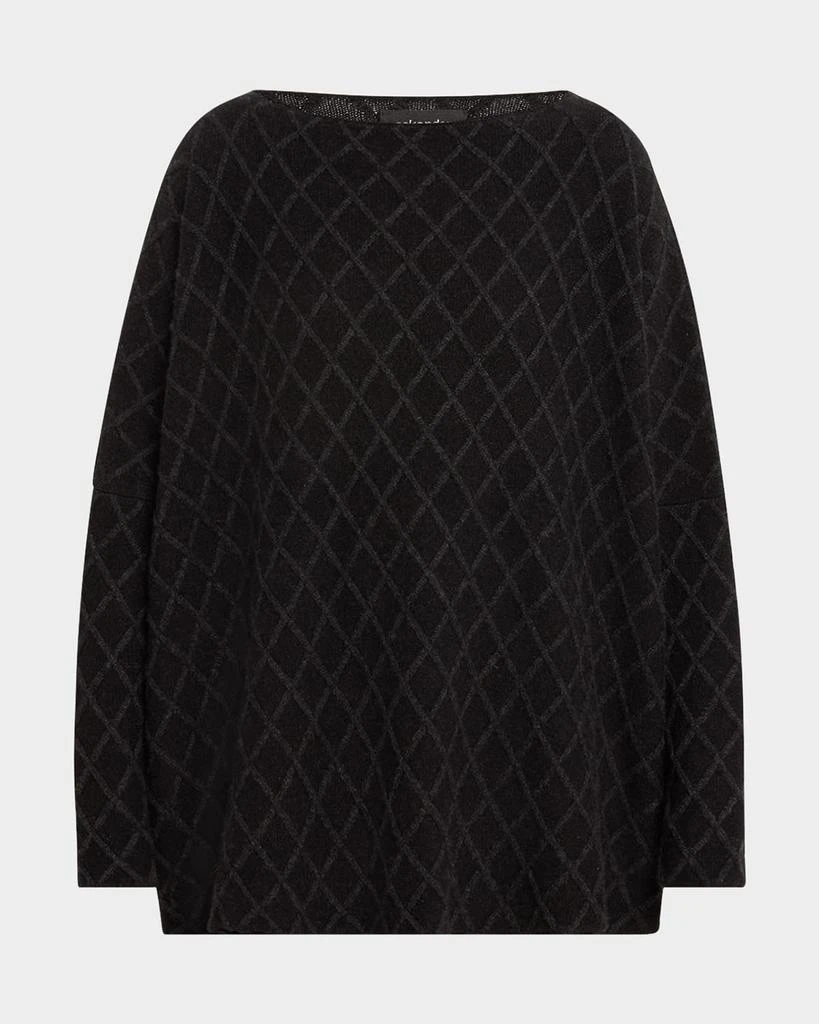 Eskandar Diamond Fine-Gauge Knit Cashmere Sweater (Mid Plus Length) 1