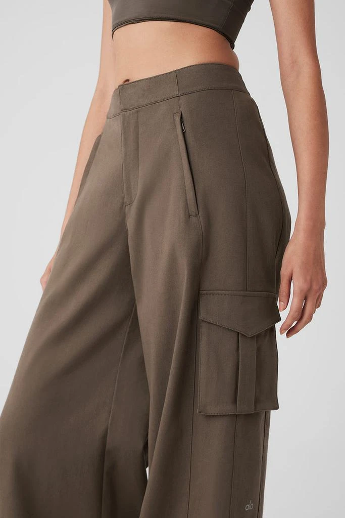 Alo Show Off Cargo Wide Leg Trouser - Chestnut 4