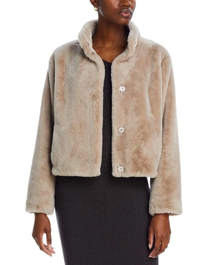 Velvet by Graham & Spencer Faux Fur Snap Front Jacket 1
