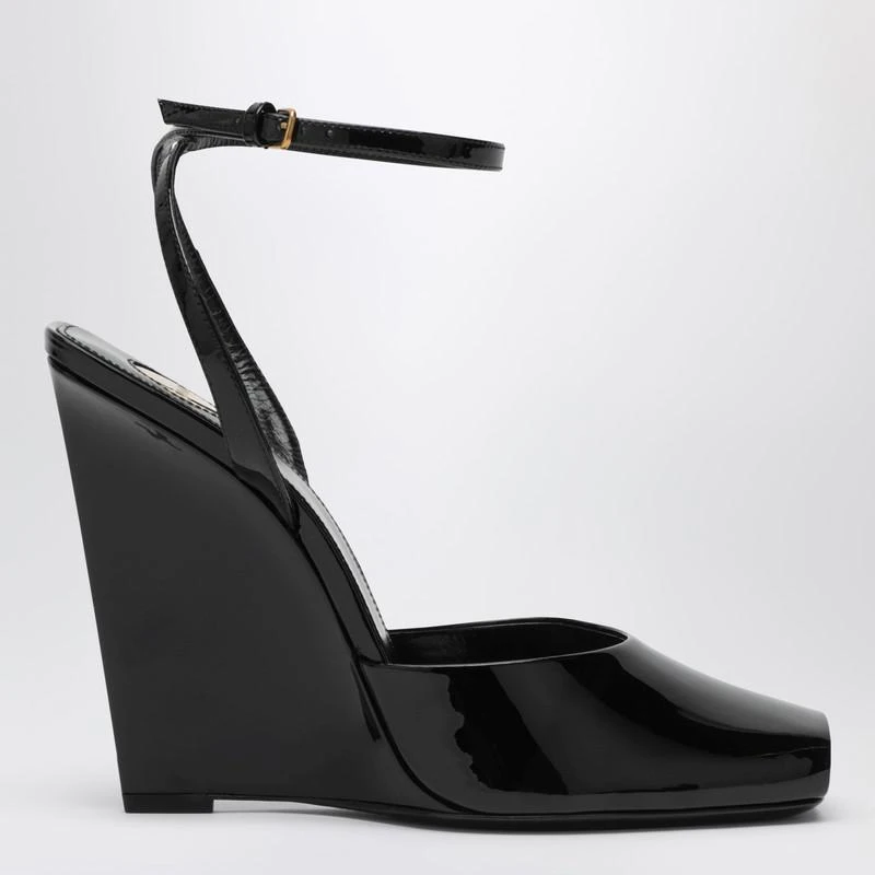 Yves Saint Laurent La Scandale wedge in black patent leather 1