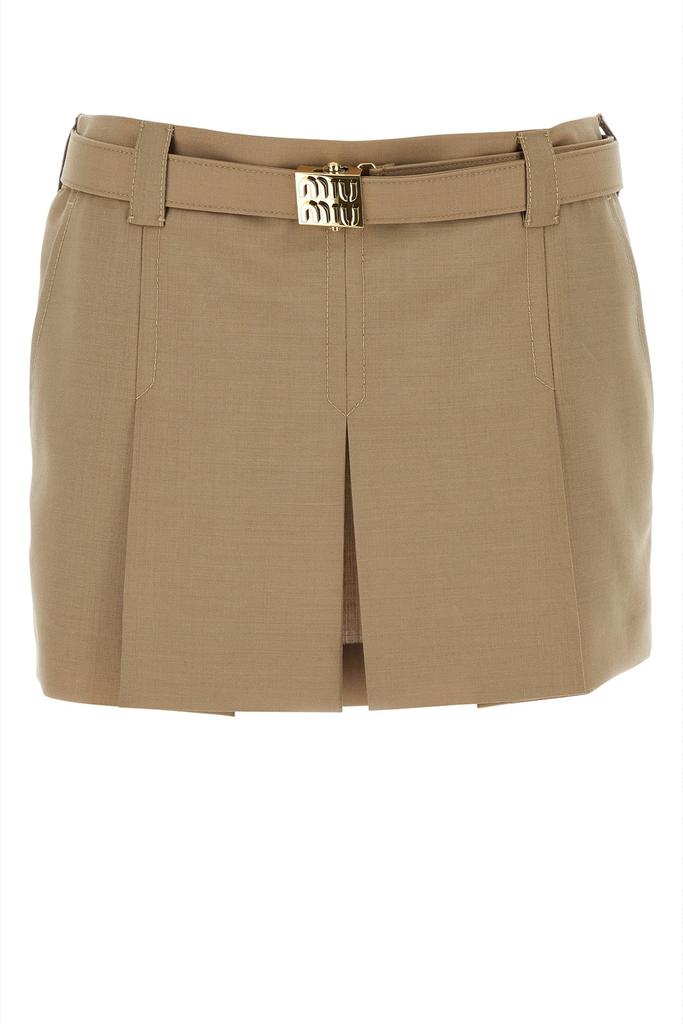 ミニスカート Miu Miu Camel Mohair Blend Mini Skirt Miu Miu Camel Mohair Blend Mini Skirt - Dresses & Skirts