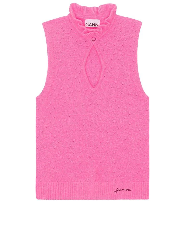 Ganni Pink wool top 1