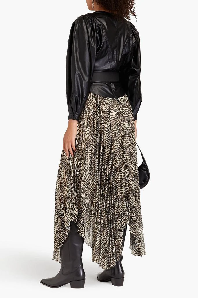 Isabel Marant Dobson modal-blend faux leather blouse 3