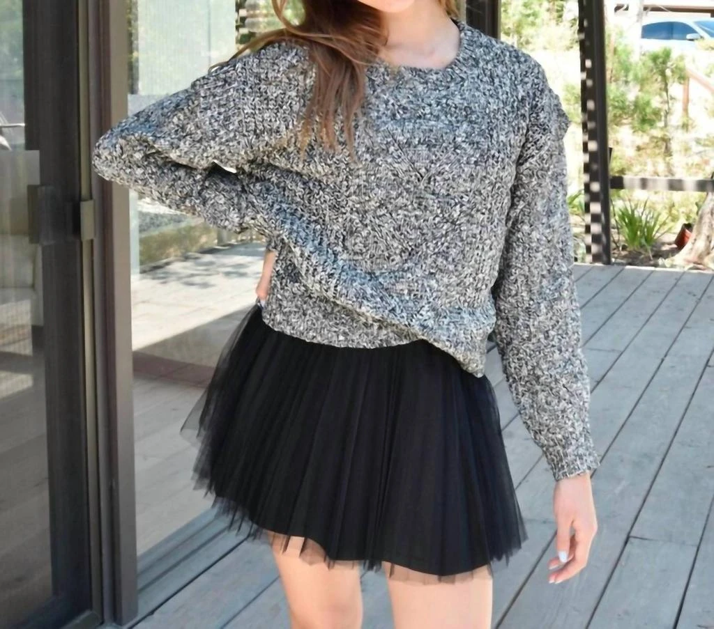 Central Park West Central Park West - Girls Lucky Novelty Yarn Pullover 2