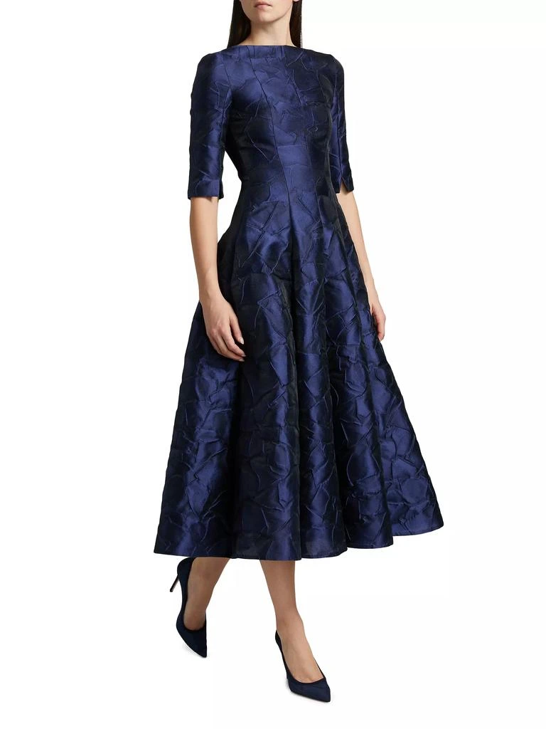 Talbot Runhof Jacquard Fit &amp; Flare Cocktail Dress 2