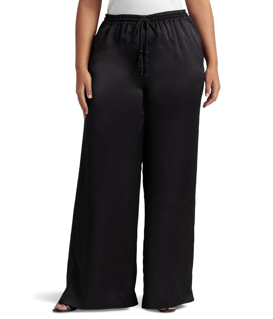 LAUREN Ralph Lauren Plus Size Charmeuse Wide-Leg Pants