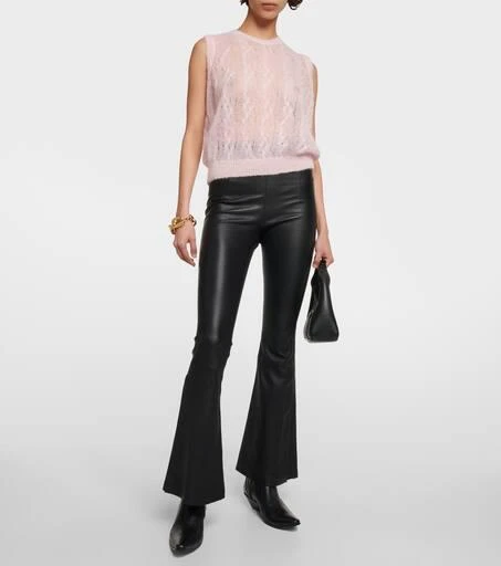 AMIRI Openwork alpaca and mohair-blend vest 2