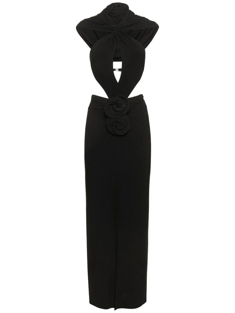 Magda Butrym Cutout Jersey Midi Dress W/ Hood 1