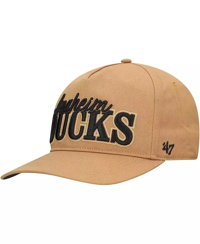 47 Brand Men's Tan Anaheim Ducks Barnes Hitch Adjustable Hat 3