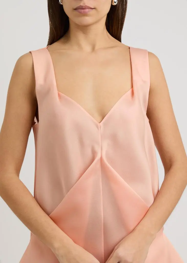 Khaite Kenith folded silk-gazer maxi dress 5